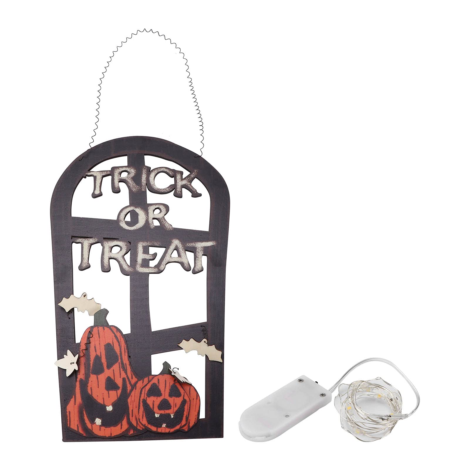 Pumpkin Skull Halloween Welcome Sign - Battery Powered Durable Door Decor for Home, Office & Parties | Spooky Seasonal Decor for Front Porch, Entryway & Halloween Events