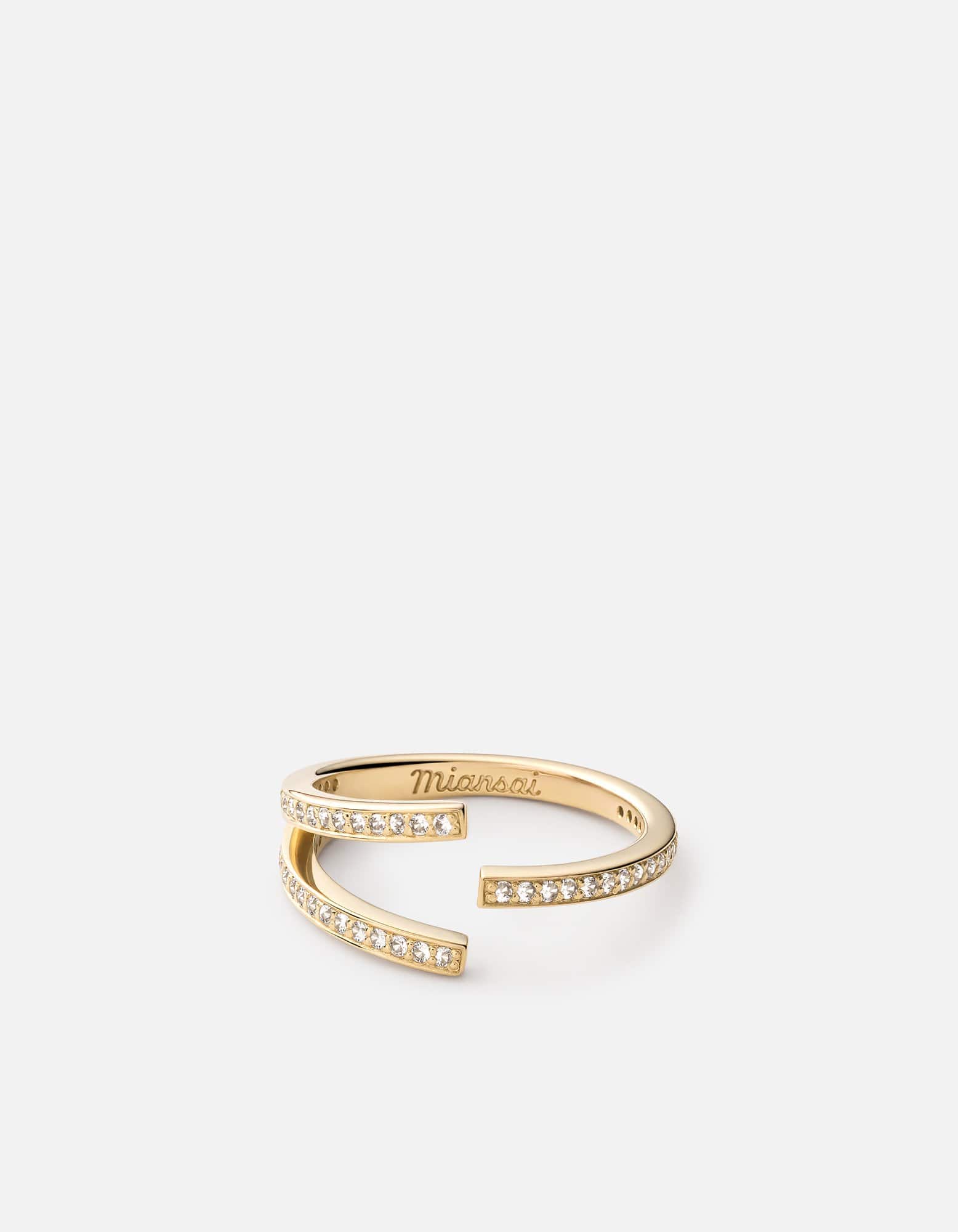 Polished Gold/White Sapphire