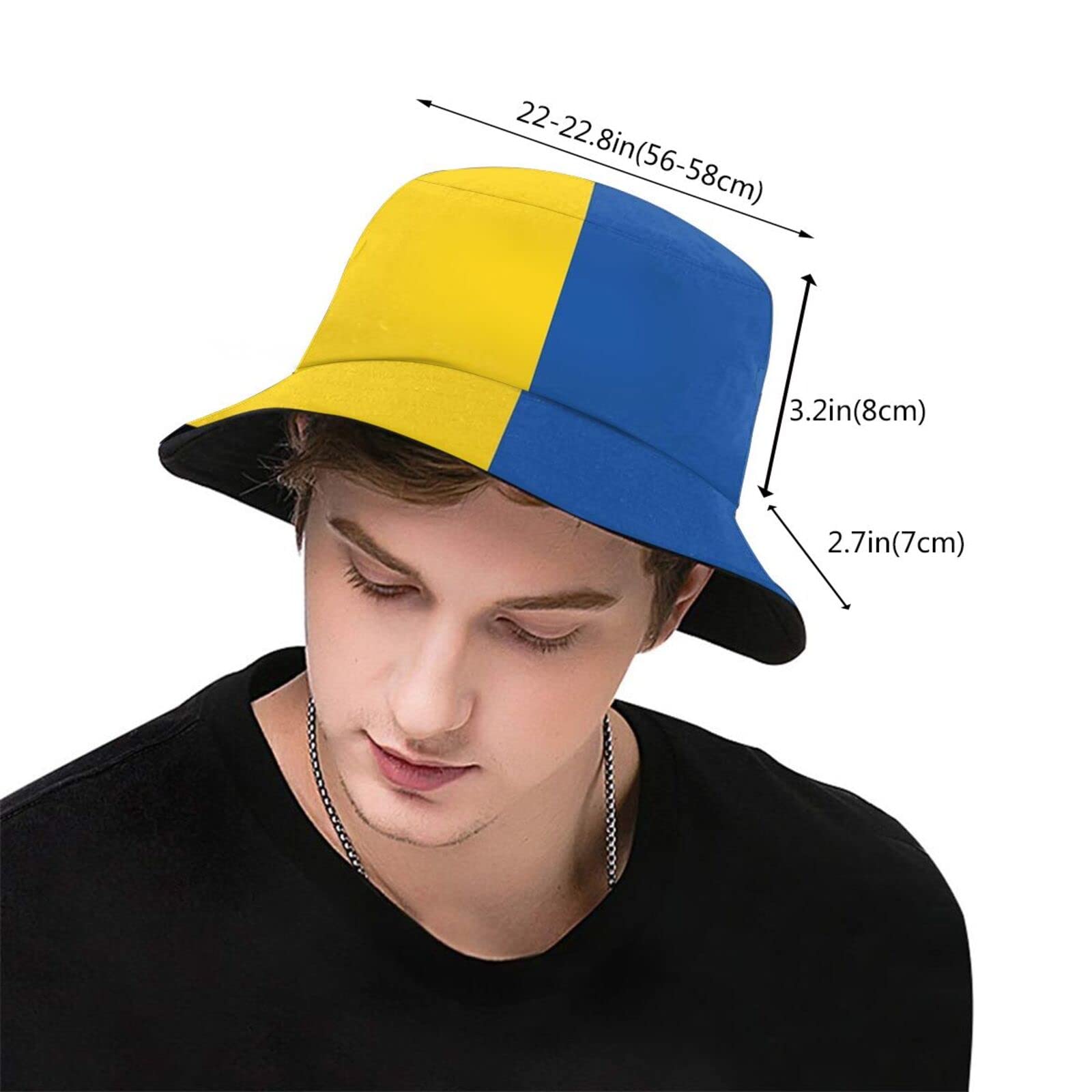 Ukraine Flag Bucket Hat - Funny Patriotic Unisex Summer Hat for Outdoor Activities, Beach, Festivals & Sports Events