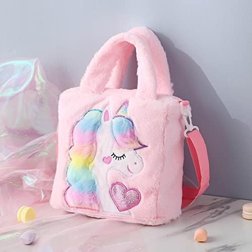 **APOEM Unicorn Toddler Bag for Girls - Cute Princess Crossbody Handbag, Perfect Gift for Birthday & School (Pink, Adjustable Strap)** - Ideal for Preschool, Playdates & Travel