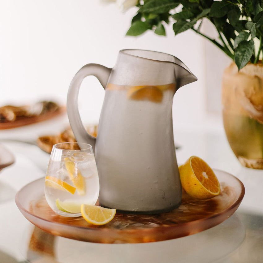 CDMX Design | Monica Calderon Studio Cha Cha Pitcher - Handcrafted Ceramic Pitcher for Water, Juice & Cocktails - Perfect for Home Bar, Kitchen & Dining Table Decor