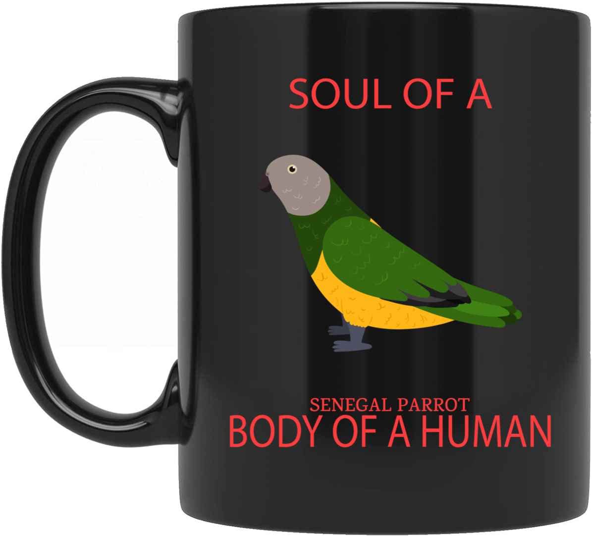 Funny Senegal Parrot Coffee Mug - Personalized Gift for Bird Lovers, Unique Tea Cup for Friends, Family & Coworkers - Perfect Holiday Present for Dad & Mom - Great for Coffee Breaks & Bird Enthusiast Collections