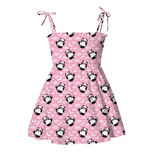 **Ikevan Girls Summer Beach Dress - Sleeveless Casual Toddler Dress with Straps, Size 6X - Perfect for Easter, Vacation & Outdoor Play**