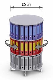 Rotafile Compactfile 80 - Portable Rotary File Organizer for Home & Office - Perfect for Documents, Bills, and Important Papers Storage