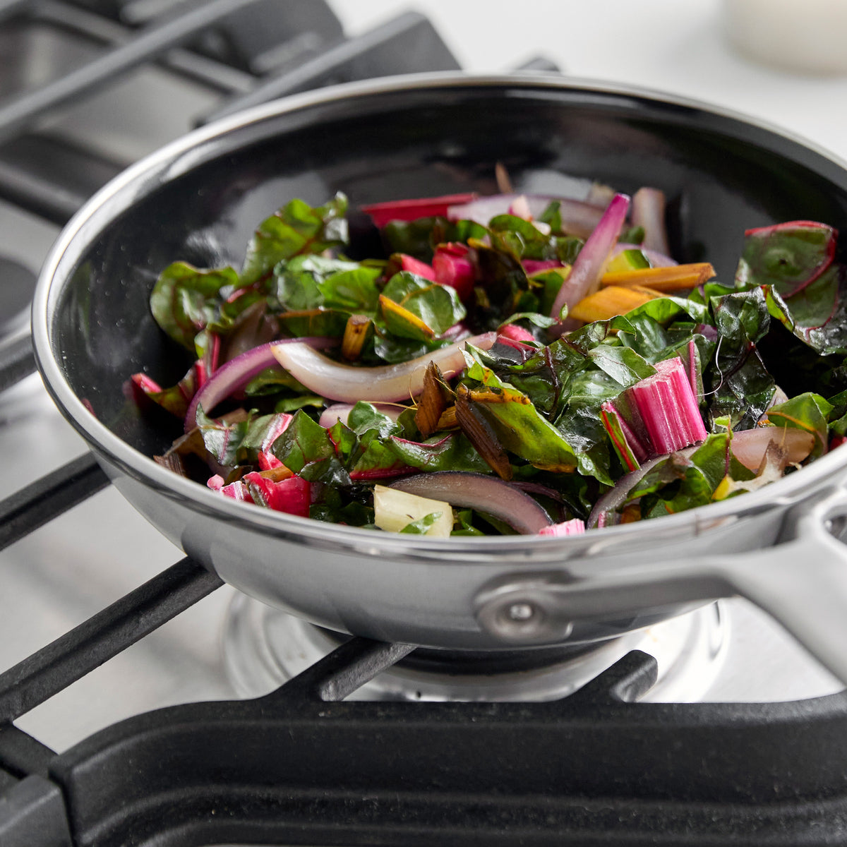 Premium Merten & Storck Steel Core Enameled 8-Inch Frypan - Nonstick Skillet for Even Heat Distribution | Perfect for Sautéing, Frying & Cooking Eggs | Cloud Gray Kitchen Cookware