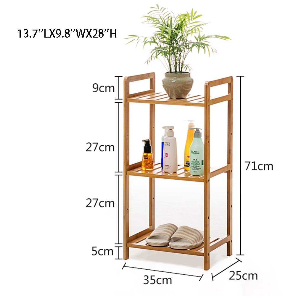 Adjustable 5-Tier Bathroom Storage Shelf Organizer with Towel Rack - 19.7