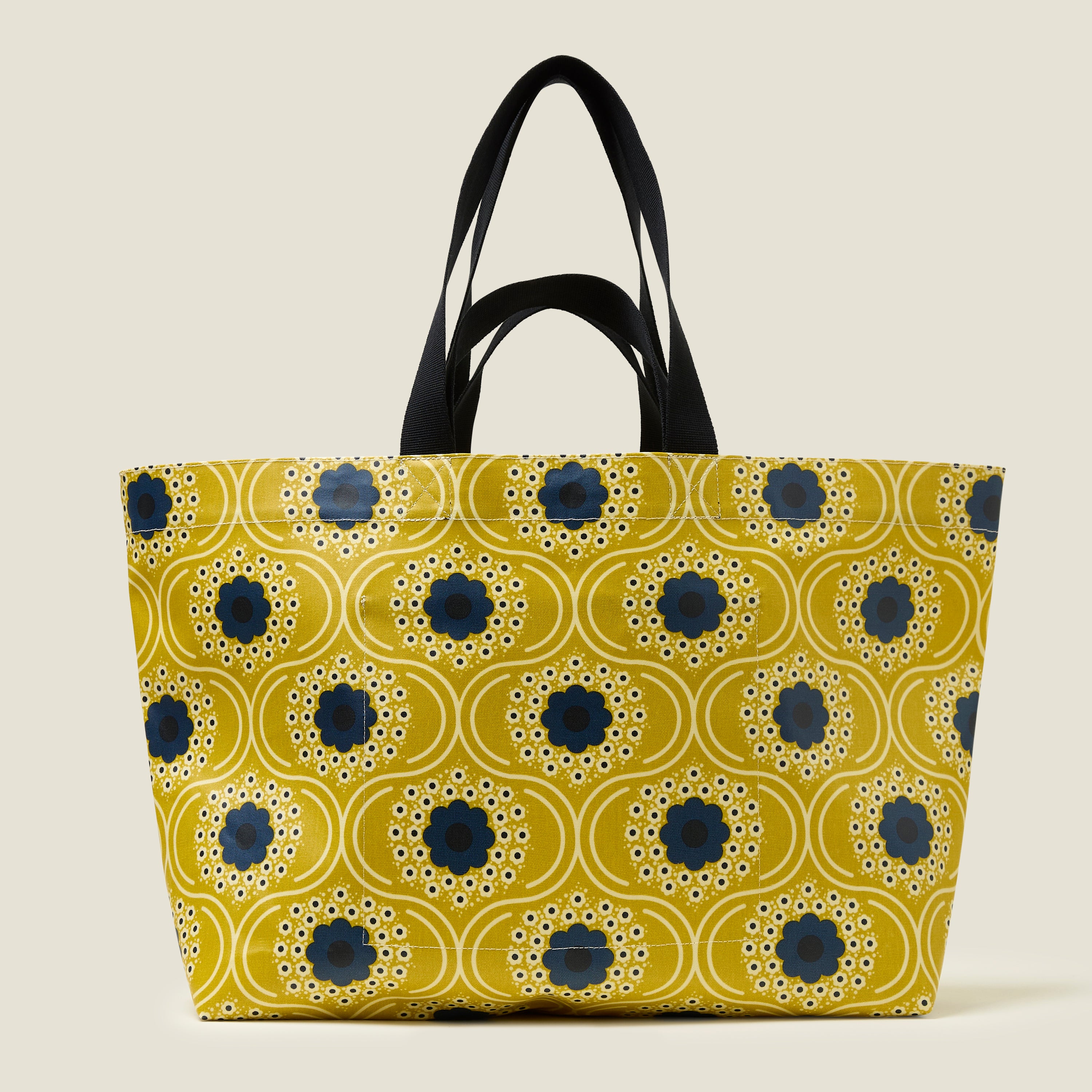 Roll Out Large Tote Bag - Fizzy Flower Dandelion Print - Perfect for Beach, Shopping & Travel