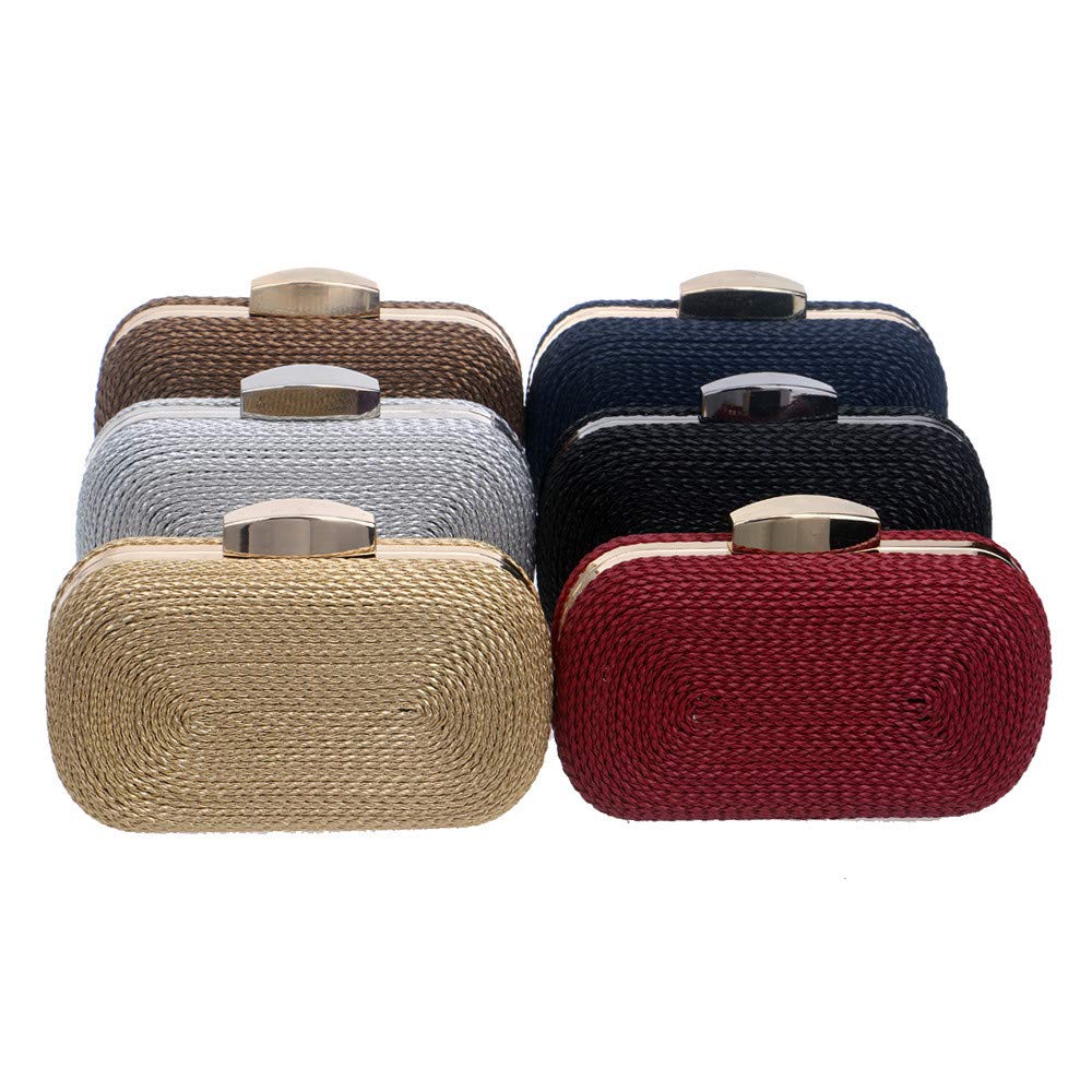 WANLIAN Women's Straw Clutch Purse - Summer Beach Evening Handbag, Woven Straw Envelope Bag for Women, Perfect for Vacation, Wedding, and Outdoor Parties