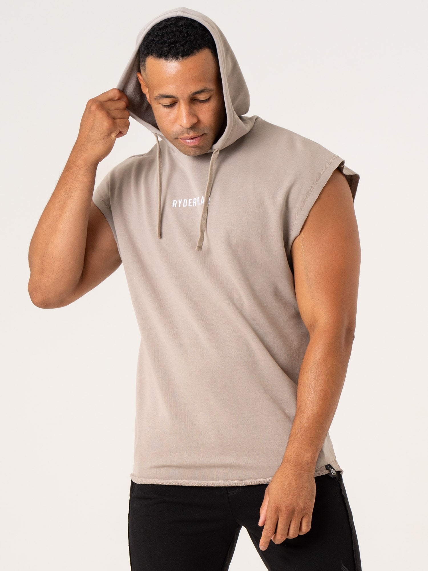 Pursuit Fleece Sleeveless Hoodie - Lightweight Taupe Zip-Up Vest for Women | Perfect for Running, Hiking & Outdoor Activities