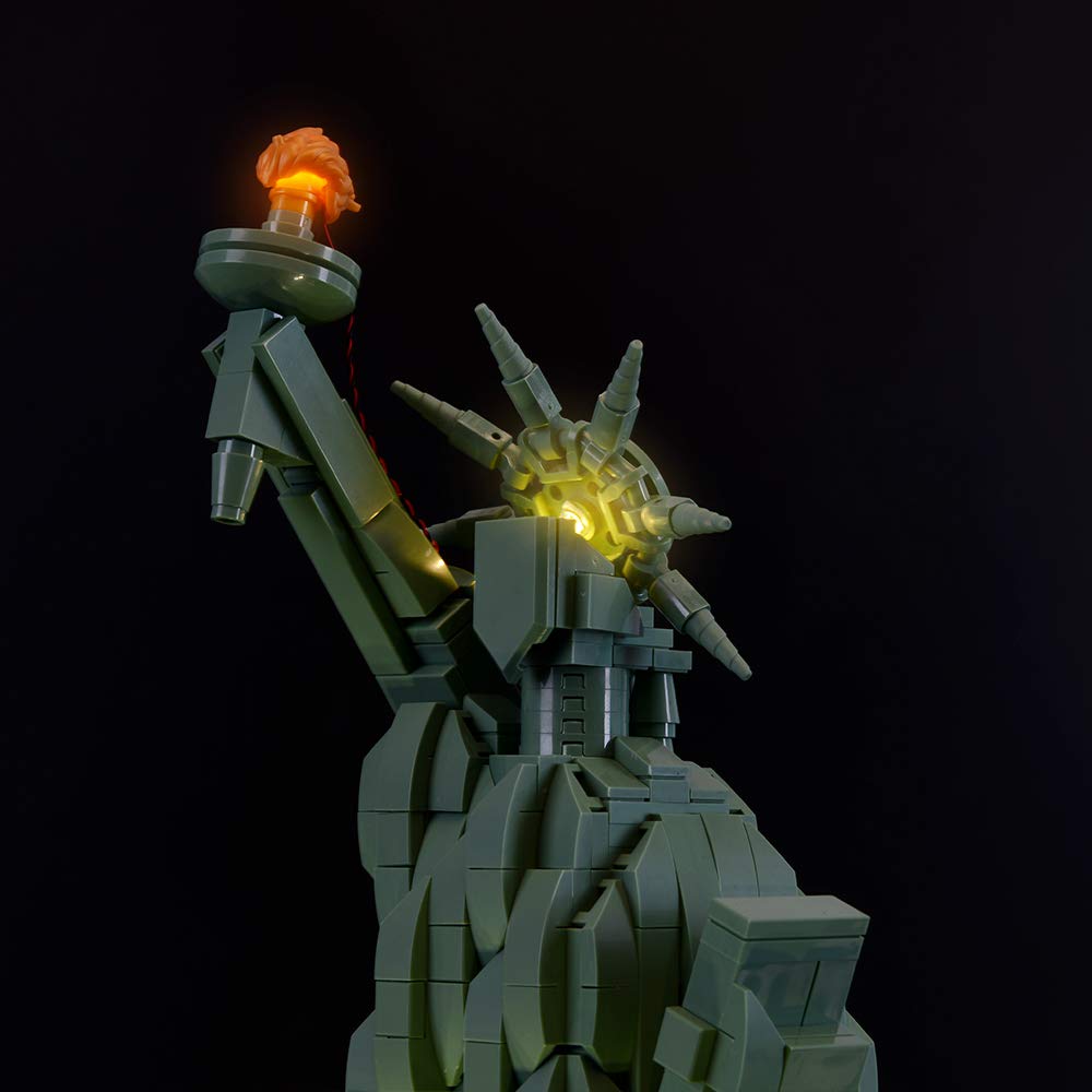Briksmax LED Lighting Kit for Lego Architecture Statue of Liberty Model 21042 - Compatible with Lego Building Blocks (Lego Set Not Included) - Perfect for Display, Gifts, and DIY Home Decor