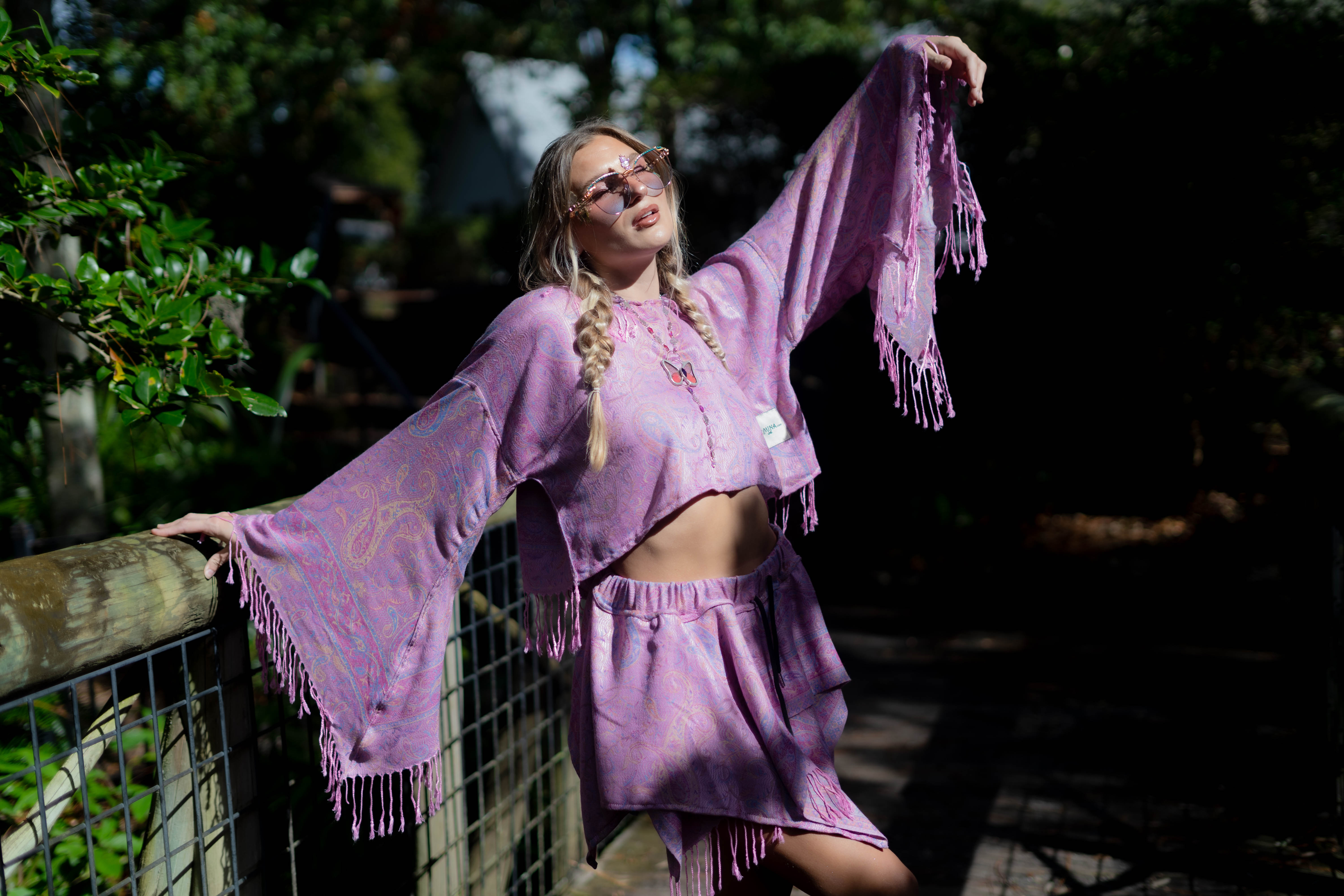 Lavender Love 2-Piece Set by SHE'S A FAIRY | Soft & Romantic Loungewear for Women | Perfect for Sleepwear, Relaxing at Home, or Spa Days