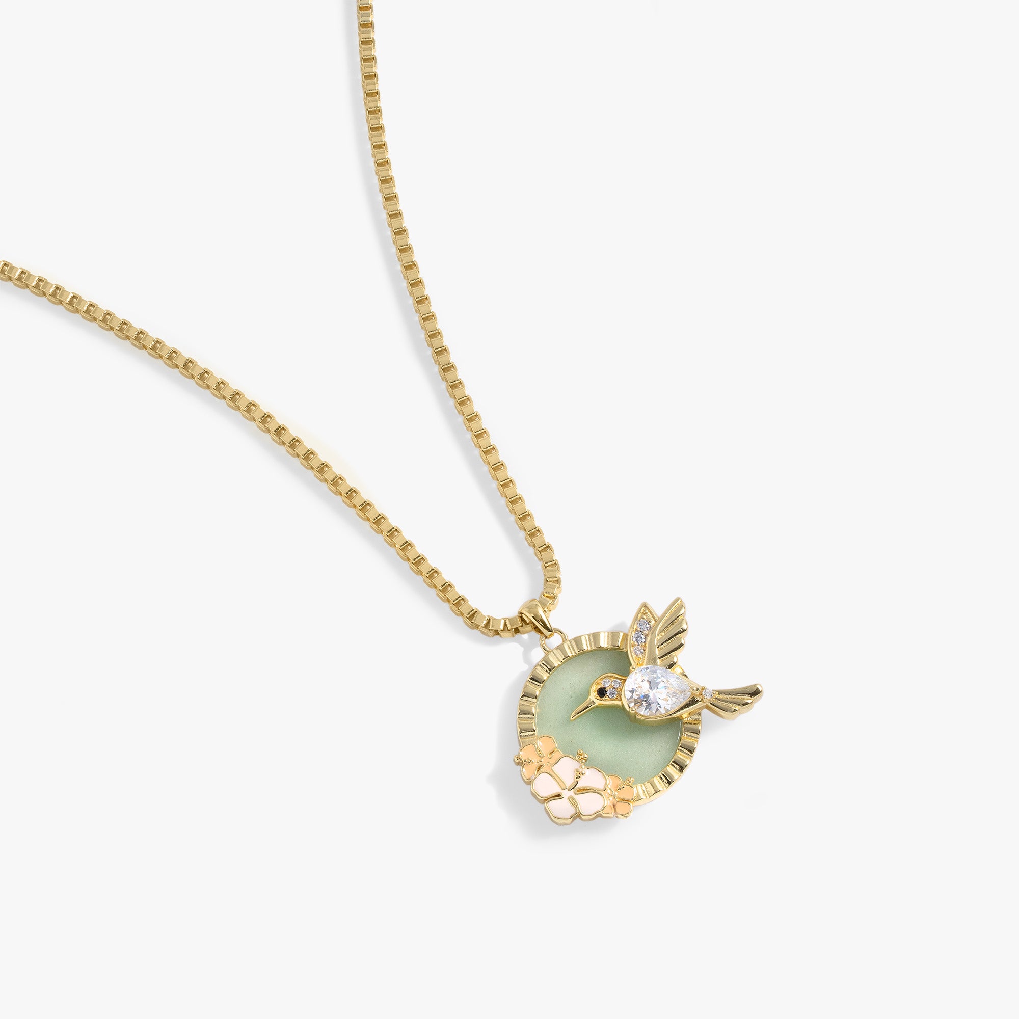 Hummingbird Gemstone Pendant Necklace - Elegant Jewelry for Women, Perfect Gift for Birthday, Anniversary & Special Occasions