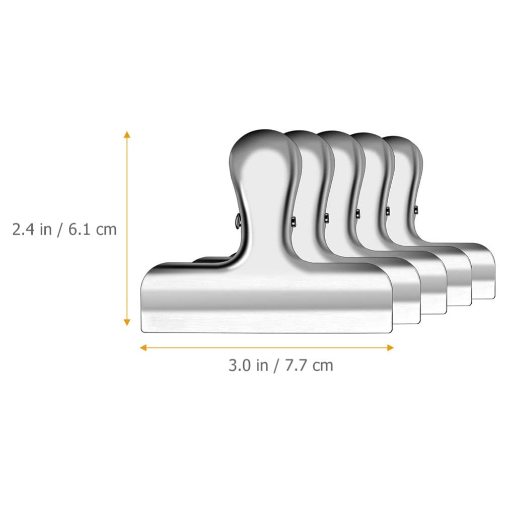 POPETPOP 8-Piece Stainless Steel Magnetic Sealing Clips - Food Fresh-Keeping Chip Bag Clips for Snacks, Cereal & Chips - Durable Metal Bag Sealer Clips for Kitchen, Pantry & Picnic Use