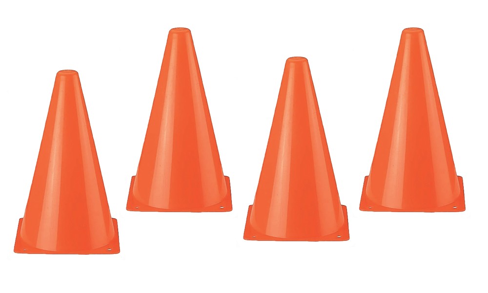 9-Pack Safety Cones - Heavy Duty Traffic Cones with Reflective Strips (Set of 4) for Road Construction, Parking Lots & Emergency Zones