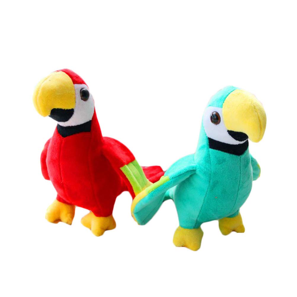 Kisangel Green Stuffed Parrot Plush Toy - 10