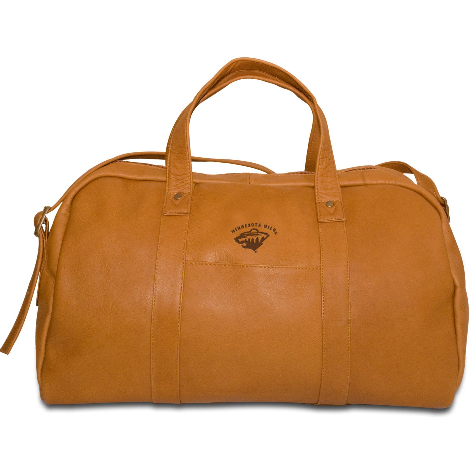 NHL Tan Leather Corey Duffel Bag - Stylish & Durable Hockey Duffel for Men | Perfect for Gym, Travel & Sports Gear Storage