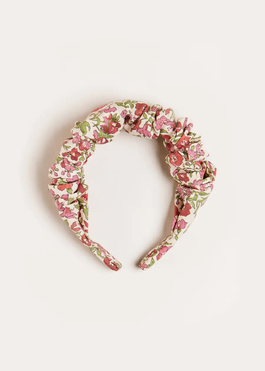 Daphne Floral Headband for Women - Raspberry Pink Hair Accessory for Bridal, Wedding, Party & Everyday Wear