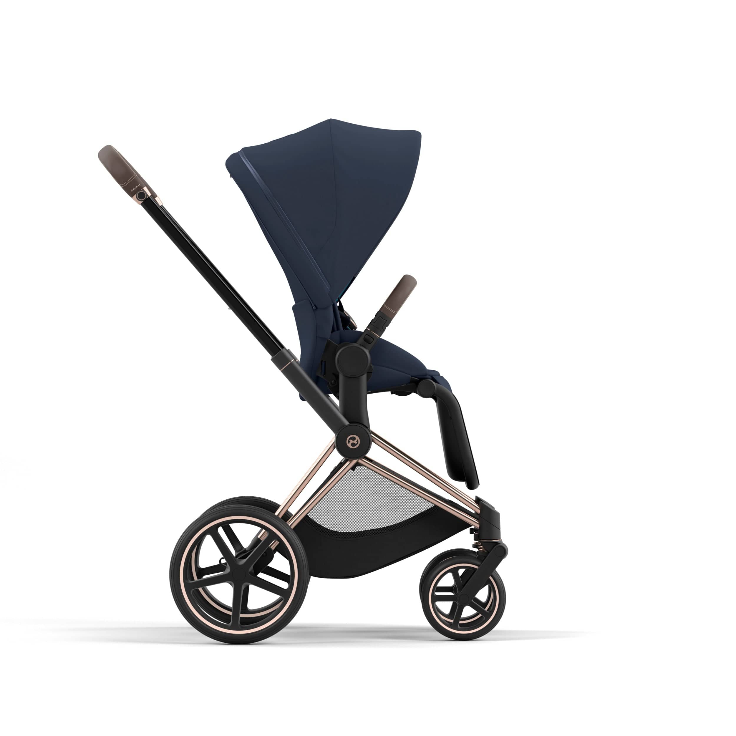 Cybex Priam 4 Complete Luxury Stroller - Rose Gold & Brown | Premium Baby Stroller for Newborns & Toddlers | Perfect for City Walks, Shopping & Travel
