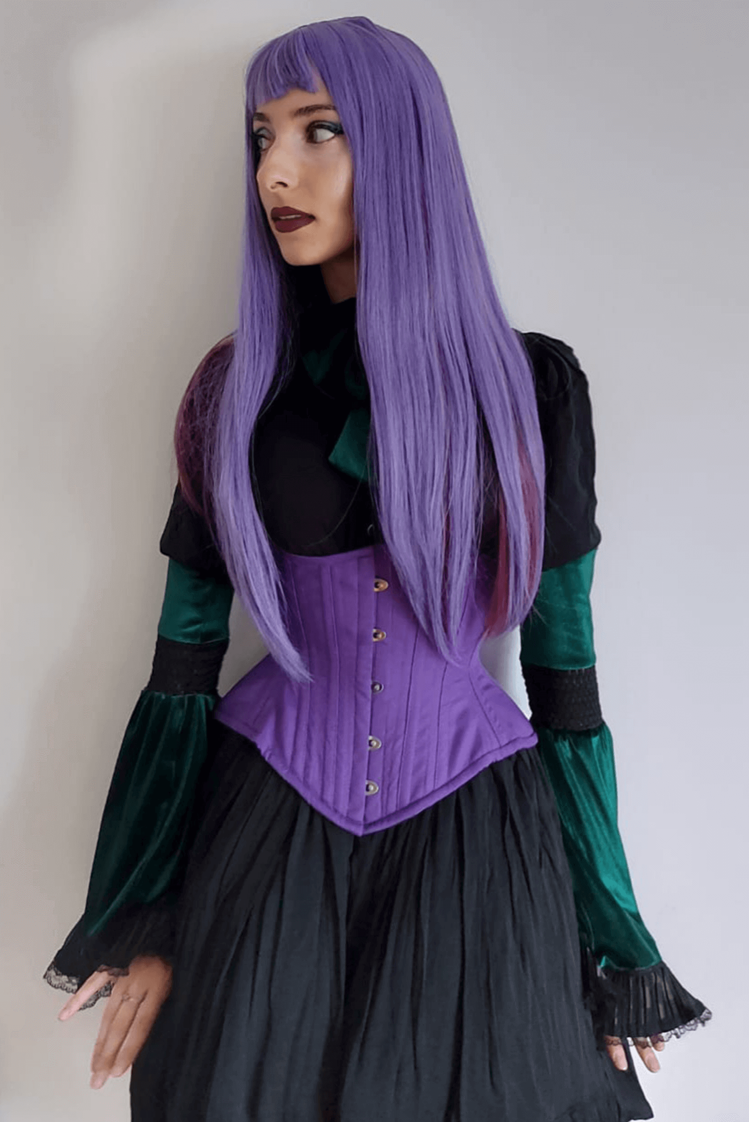 Artemis Hourglass Silhouette Corset in Violet - Waist Training Corset by Lucy's Corsetry for Victorian Cosplay & Burlesque Performances