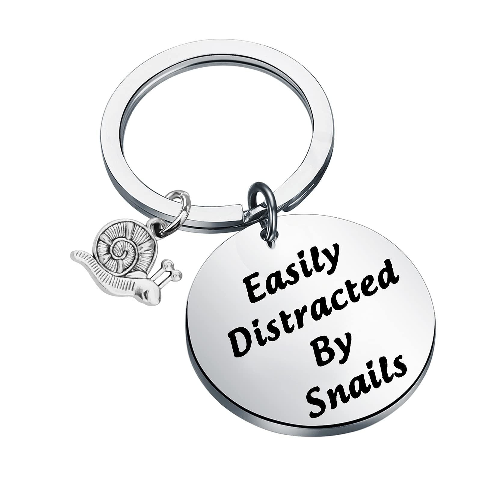 CHOORO Snail Jewelry Keychain - Unique Slow Down Gift for Snail Lovers, Fun Distraction Relief Charm - Perfect for Backpacks, Gifts & Everyday Carry