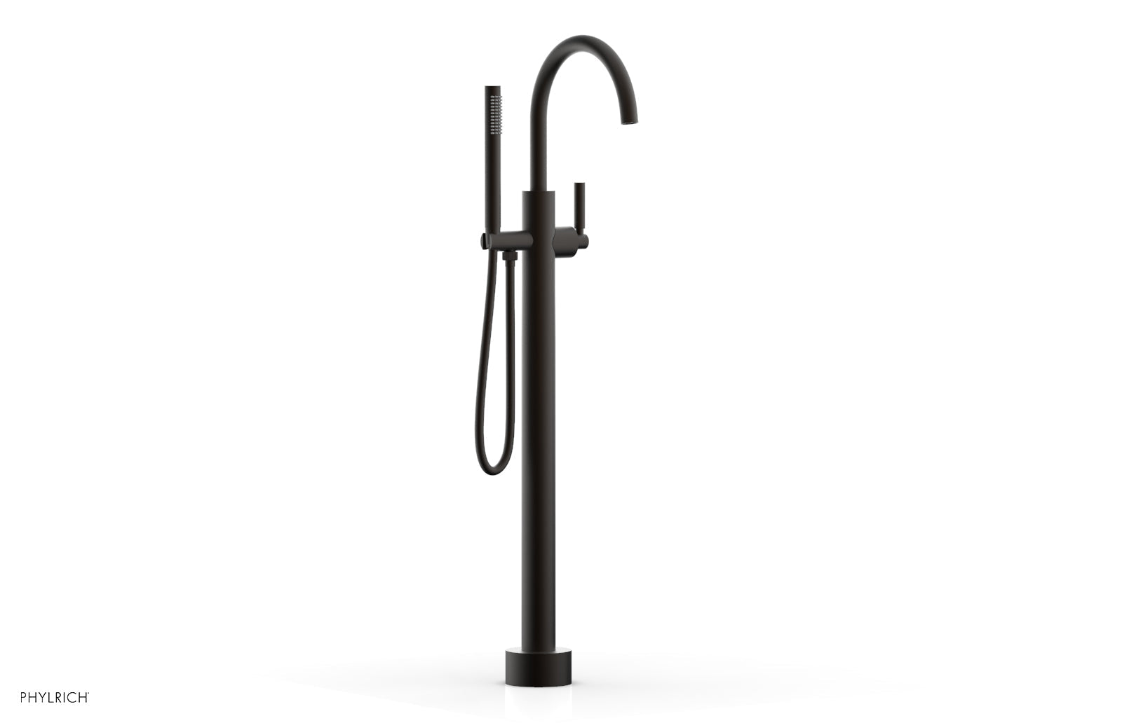 Premium Tall Floor Mount Tub Filler with Lever Handle & Hand Shower - D130 44 01 - Ideal for Modern Bathroom Renovations and Spa-Like Showers