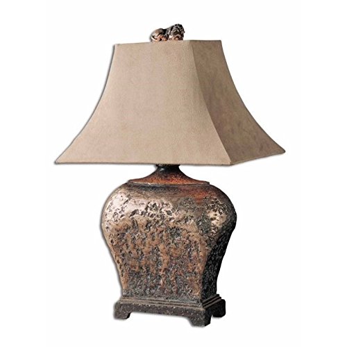 Bowery Hill Contemporary Table Lamp in Atlantis Bronze - Modern Home & Office Lighting for Living Room, Bedroom, or Study