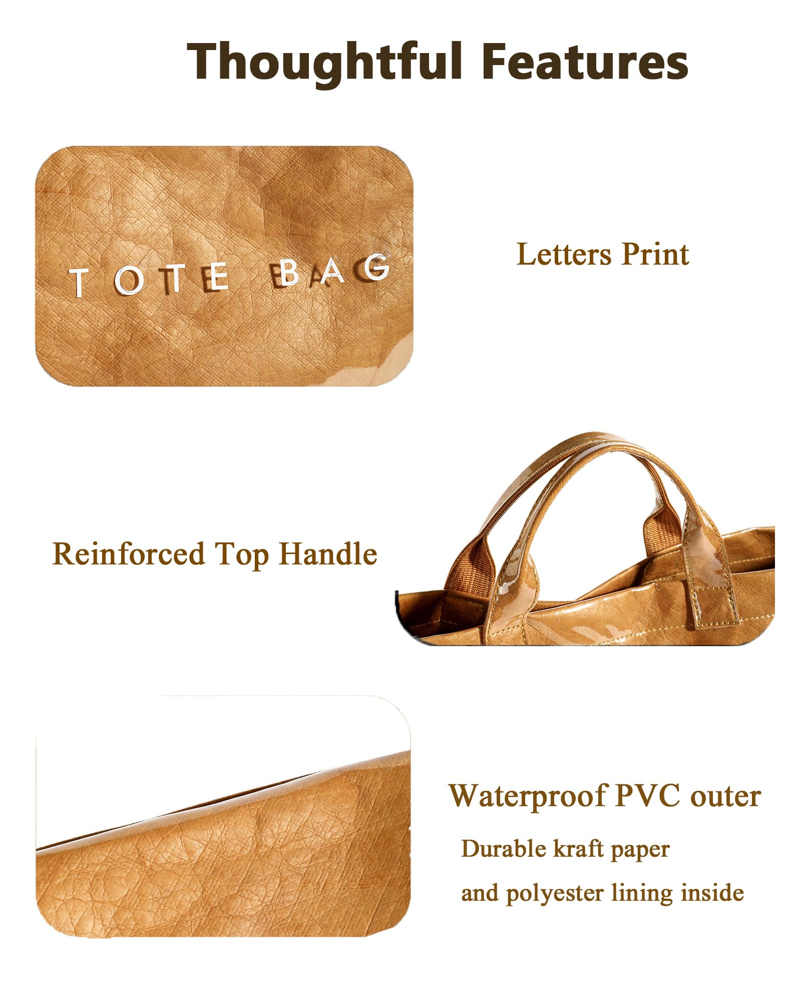 Stylish Large PVC Tote Bag for Women - Clear Plastic Handbag with Trendy Letters Print, Perfect for Beach, Shopping, Gym & Everyday Use
