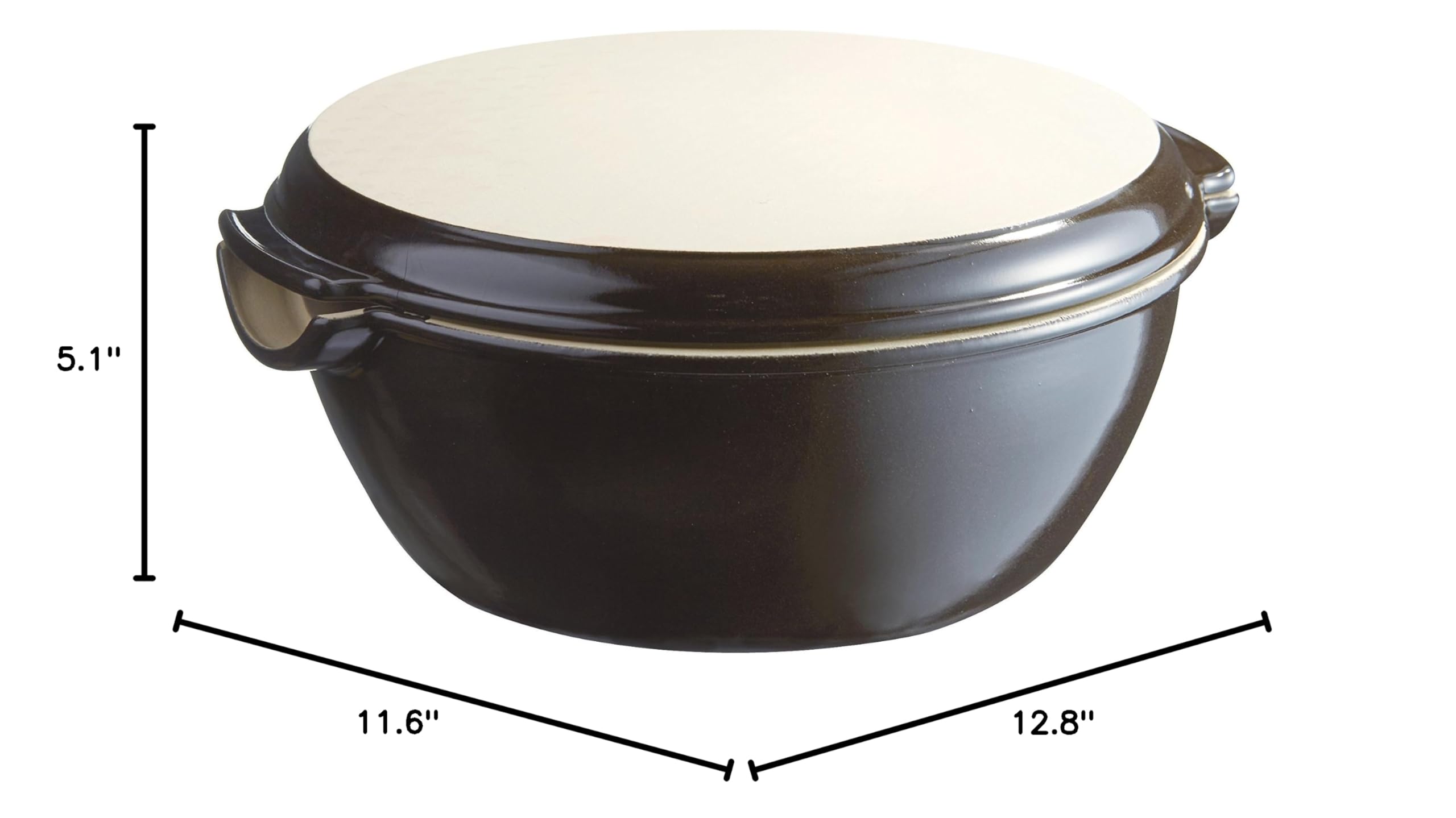 Emile Henry Modern Bread Cloche - 2.5QT Artisan Bread Baker with Lid, Charcoal Grey | Perfect for Sourdough, Baguettes & Homemade Bread Baking | Kitchen & Bakery Essential