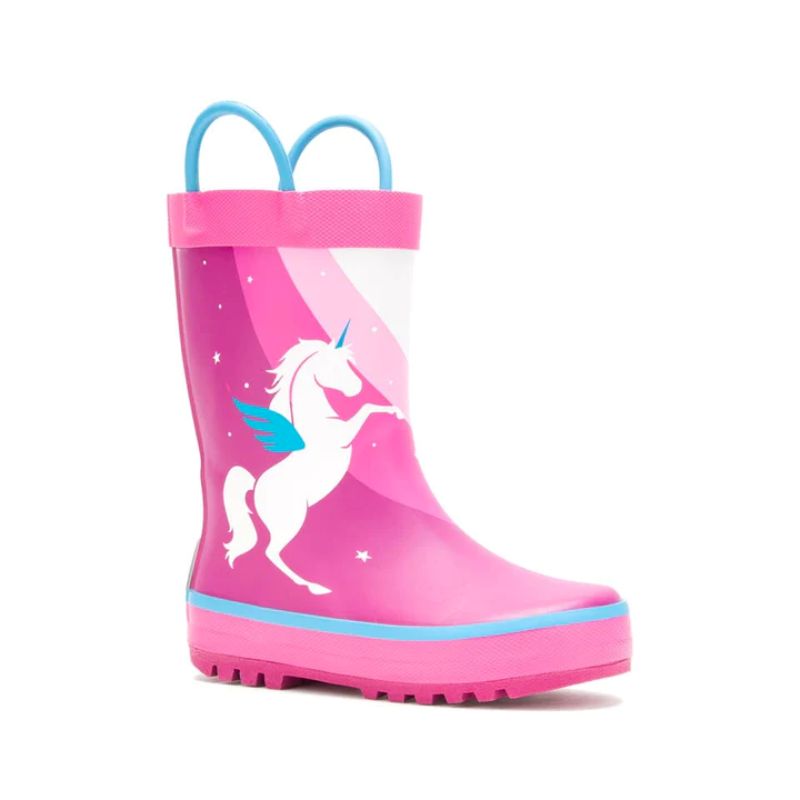 Girls Waterproof Unicorn Rain Boots for Kids - Cute & Comfortable Outdoor Play, Puddle Jumping, and Festivals
