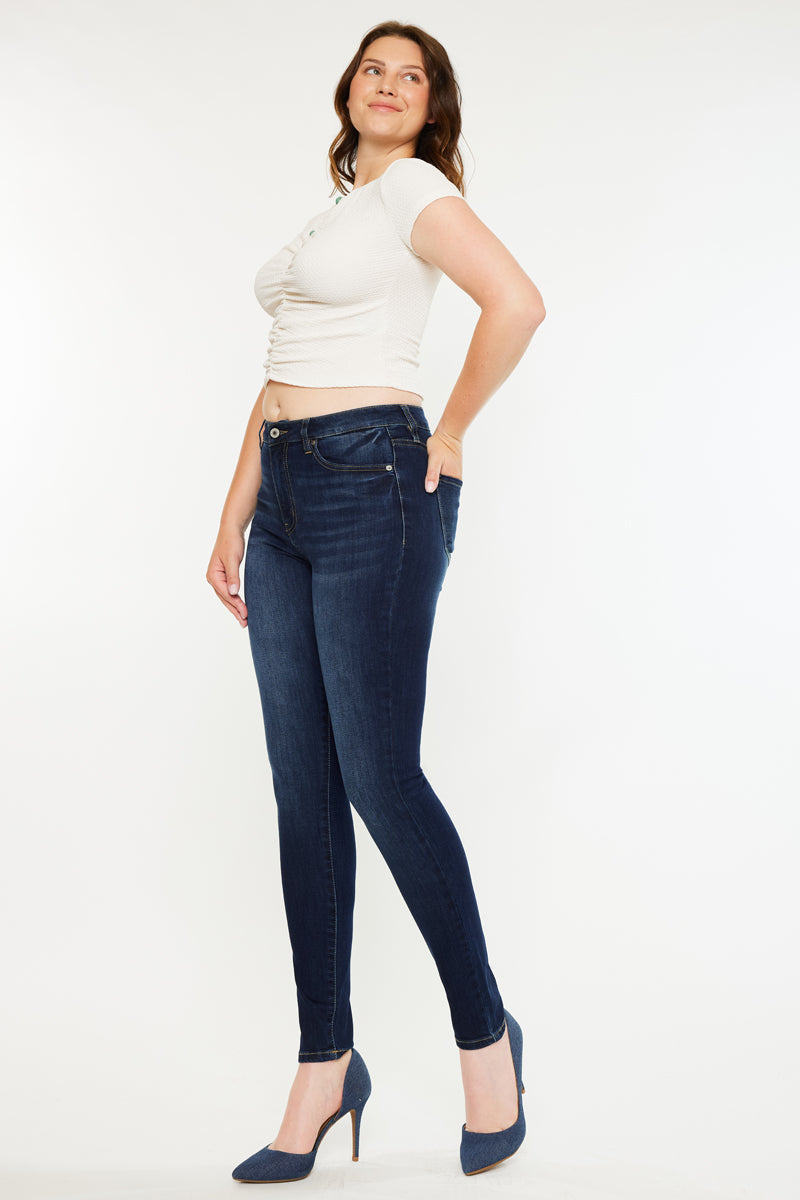 Effie Essentials High Rise Skinny Jeans for Women - Curvy Fit Stretch Denim Pants - Perfect for Casual Wear, Office & Night Out