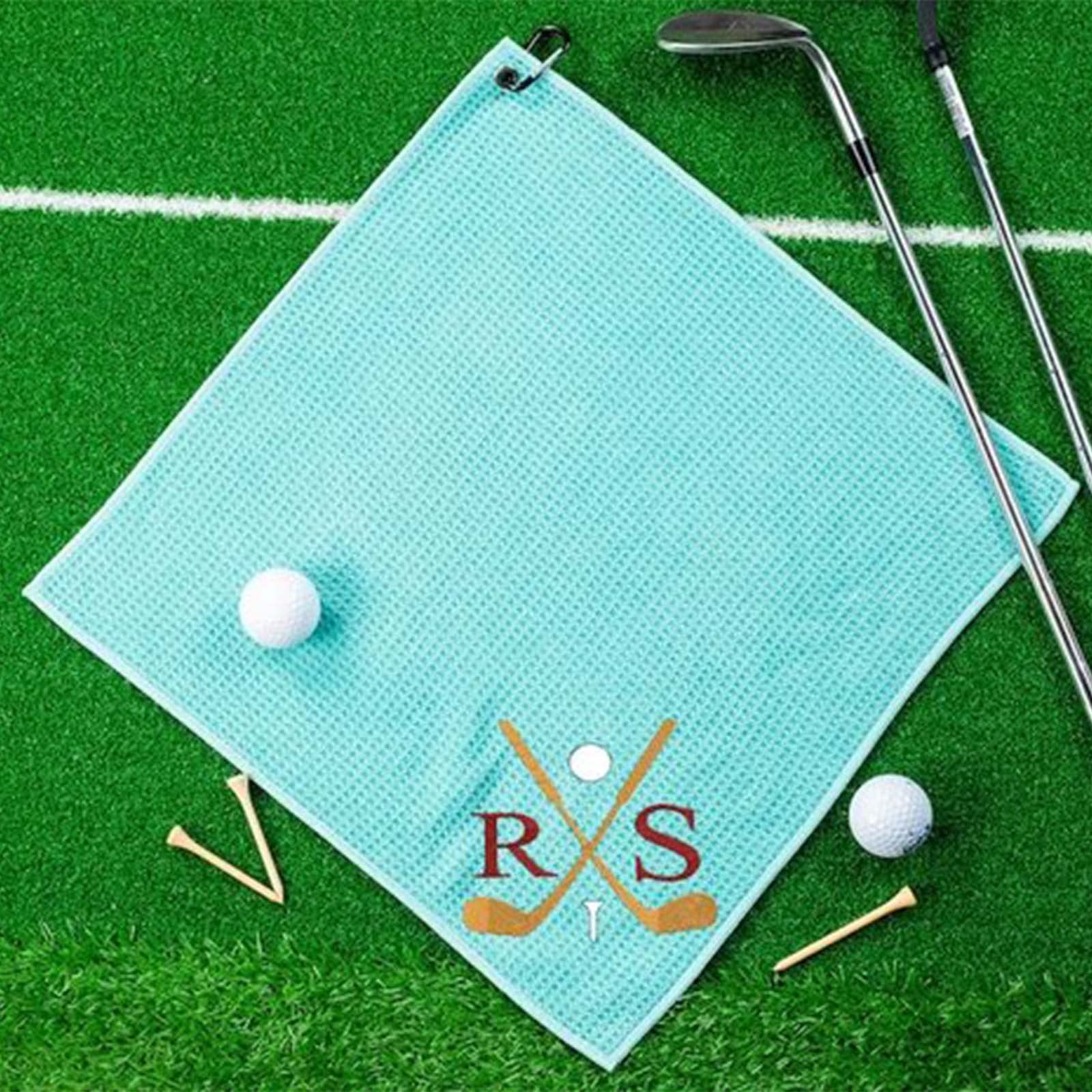 Custom Embroidered Personalized Monogrammed Golf Towel - Unique Golfer Gift & Golf Accessories for Men - Perfect for Groomsmen, Tournaments & Practice Sessions