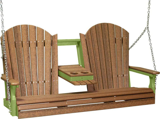 Antique Mahogany on Lime Green