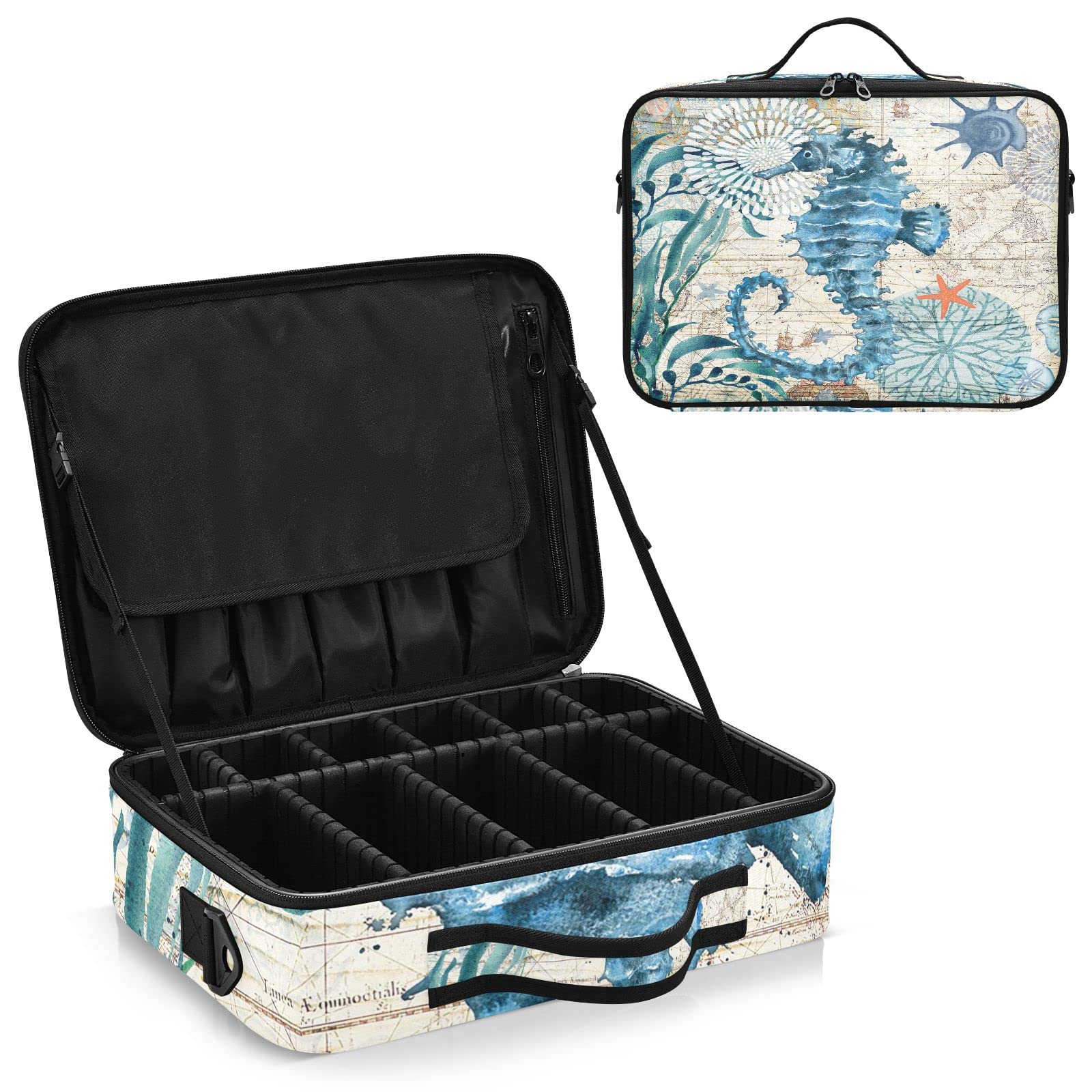 Modern Cow Texture Cosmetic Bag - Travel Organizer for Women & Girls, Perfect for Brushes & Toiletry Gifts