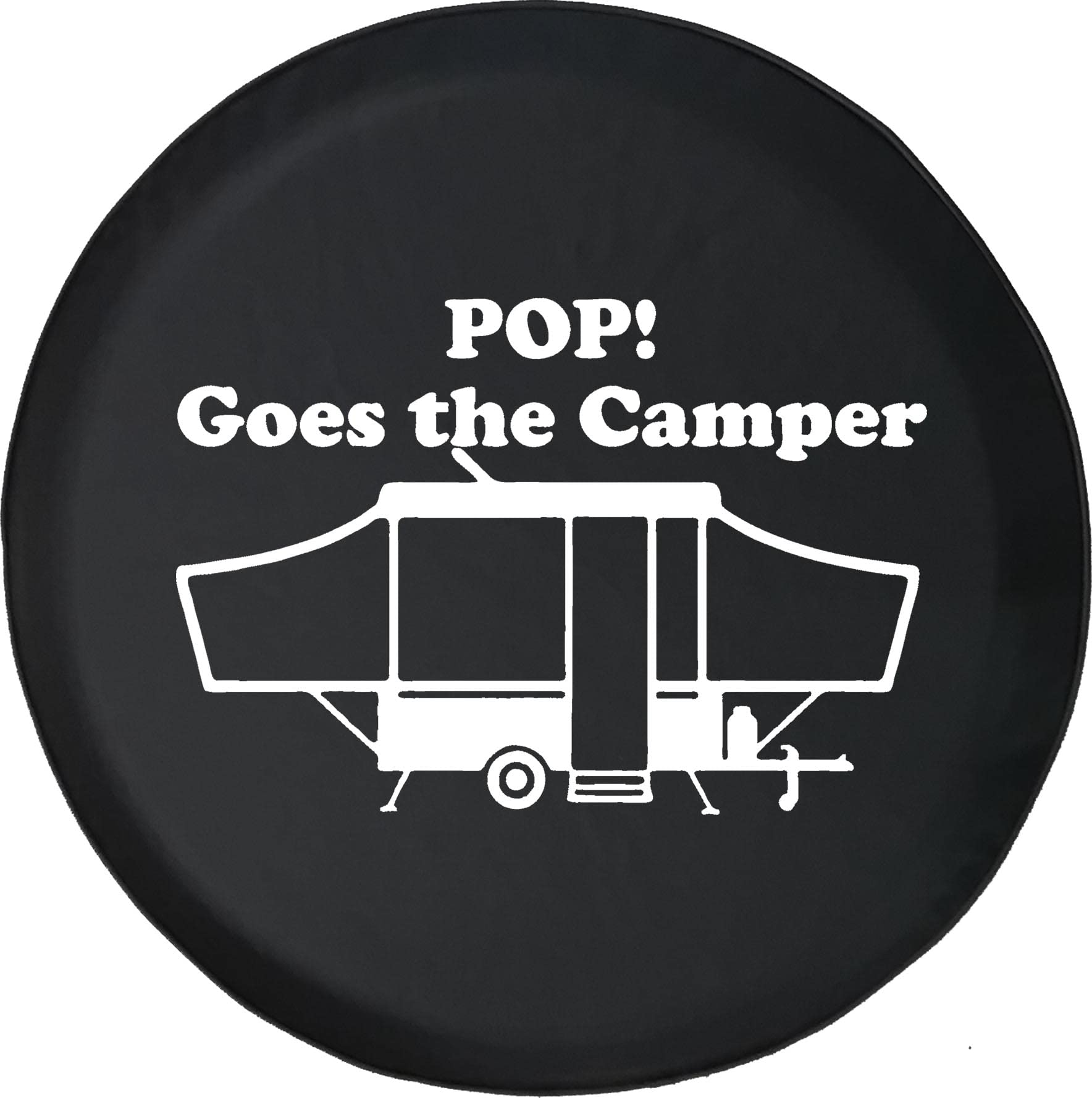 31 Inch Black Spare Tire Cover for Pop Up Camping Trailer - Waterproof & UV Resistant - Perfect for RV, Camper, Travel Trailer Protection - Durable Outdoor Accessory for Road Trips & Camping Adventures