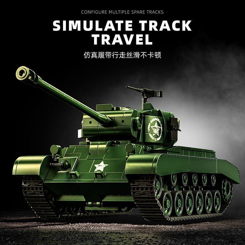 1/35 Scale 12GO 97011 M26 Pershing Tank Model Kit - Detailed WWII Military Vehicle for Collectors, Hobbyists & History Enthusiasts | Perfect for Display, Diorama Building & Wargaming Scenarios