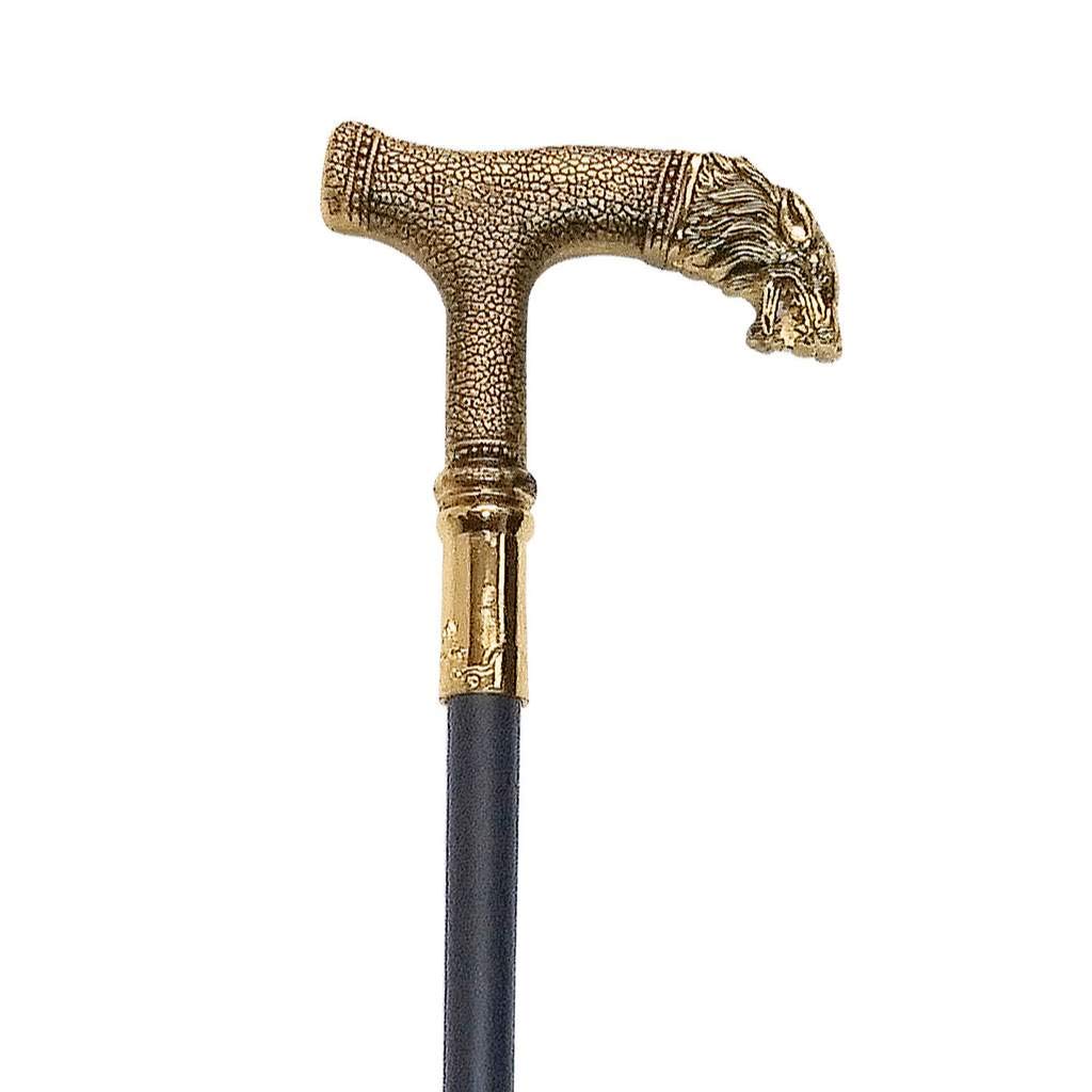 Stylish Wolf Head Walking Cane - Premium Wooden Hiking Stick for Men & Women - Fashionable Mobility Aid for Outdoor Adventures, Hiking, and Daily Support