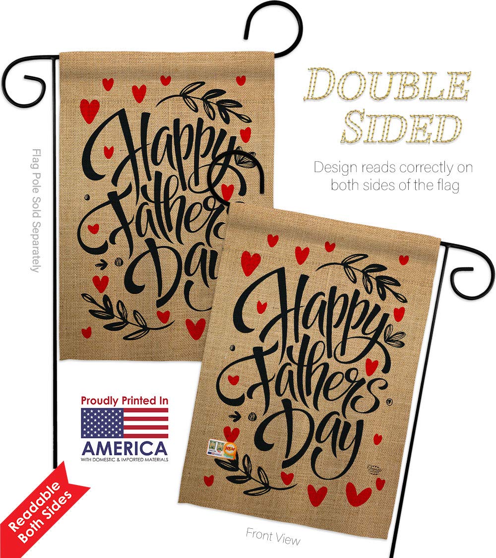 Father's Day Garden Flag Set - Double-Sided Yard Banner for Dad & Grandpa
