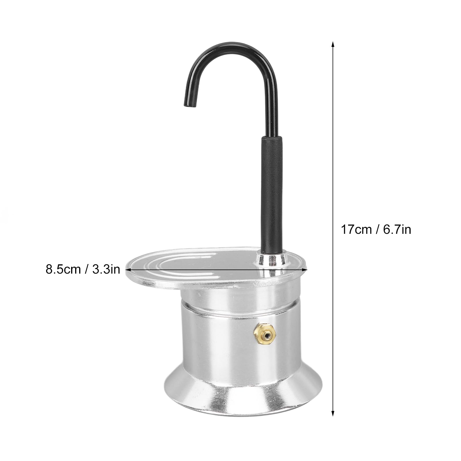 Heayzoki 1 Cup 50ML Aluminum Alloy Stovetop Italian Coffee Maker - Portable Single Tube Espresso Pot for Camping, Travel & Outdoor Adventures