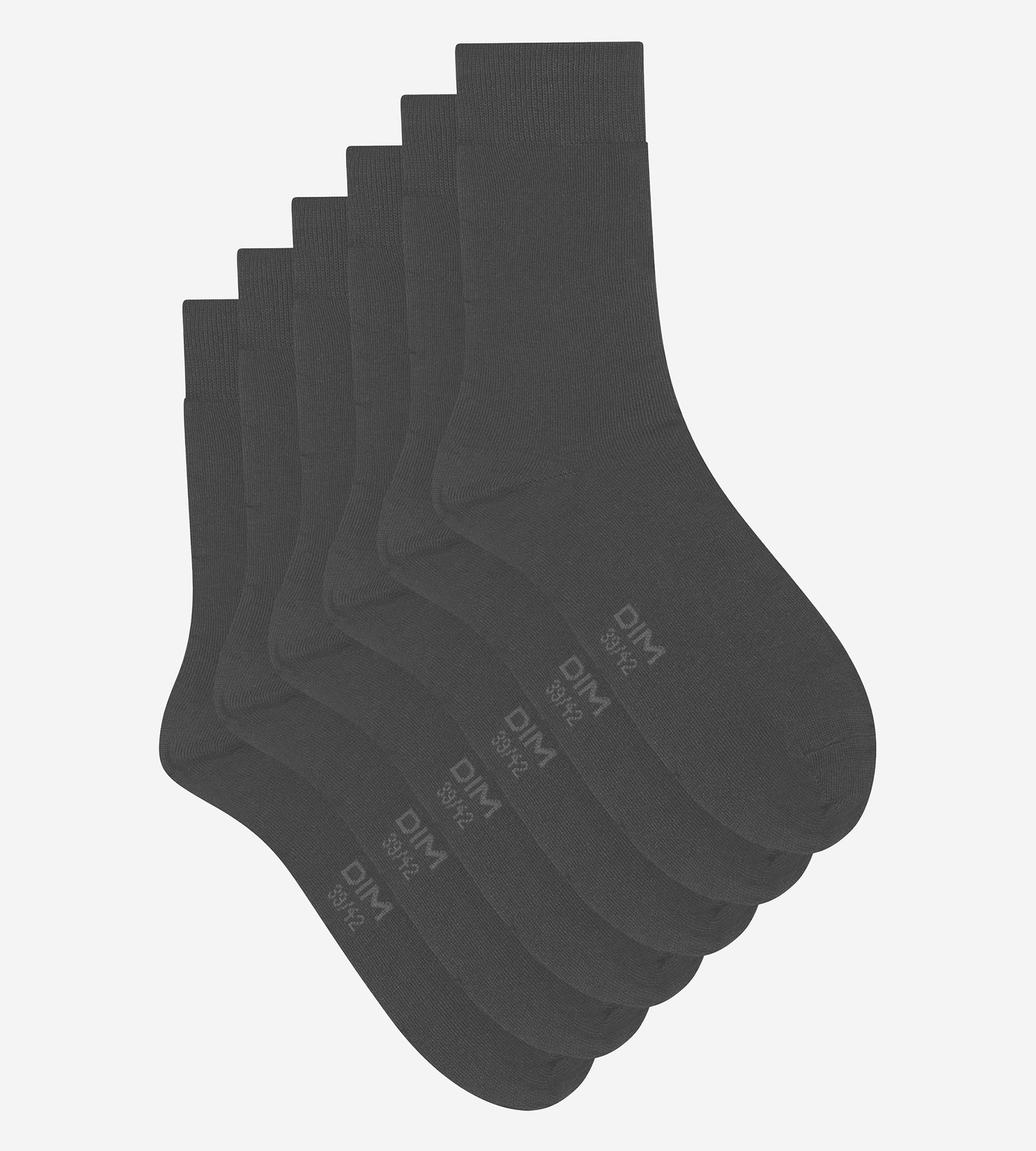 3 Pairs Men's Socks Anthracite Cotton Comfortable Casual Dress Socks for Work, Office & Daily Wear