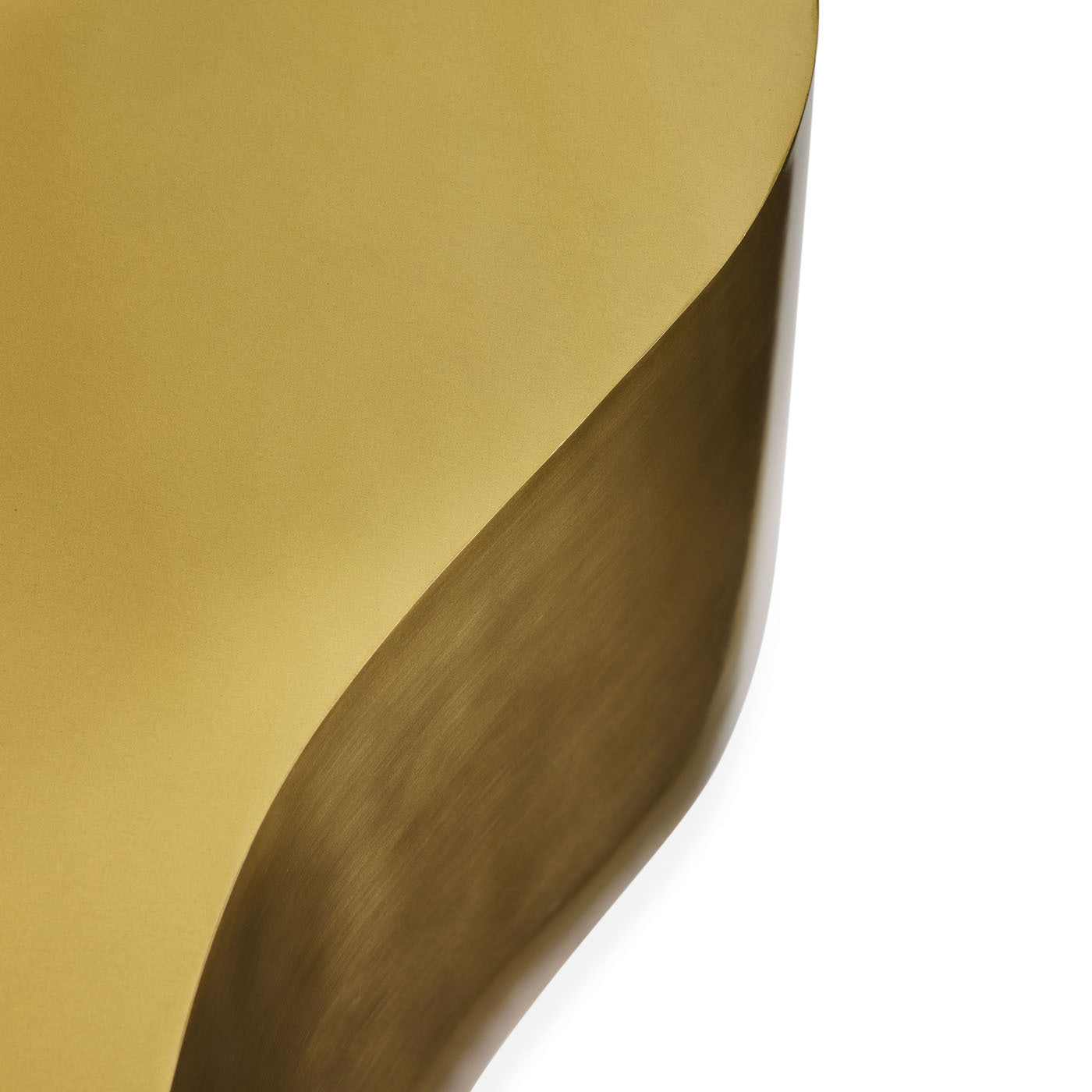 Premium Brass Kidney-Shaped Side Table Set - Elegant Home & Office Decor for Living Room, Bedroom, or Lounge