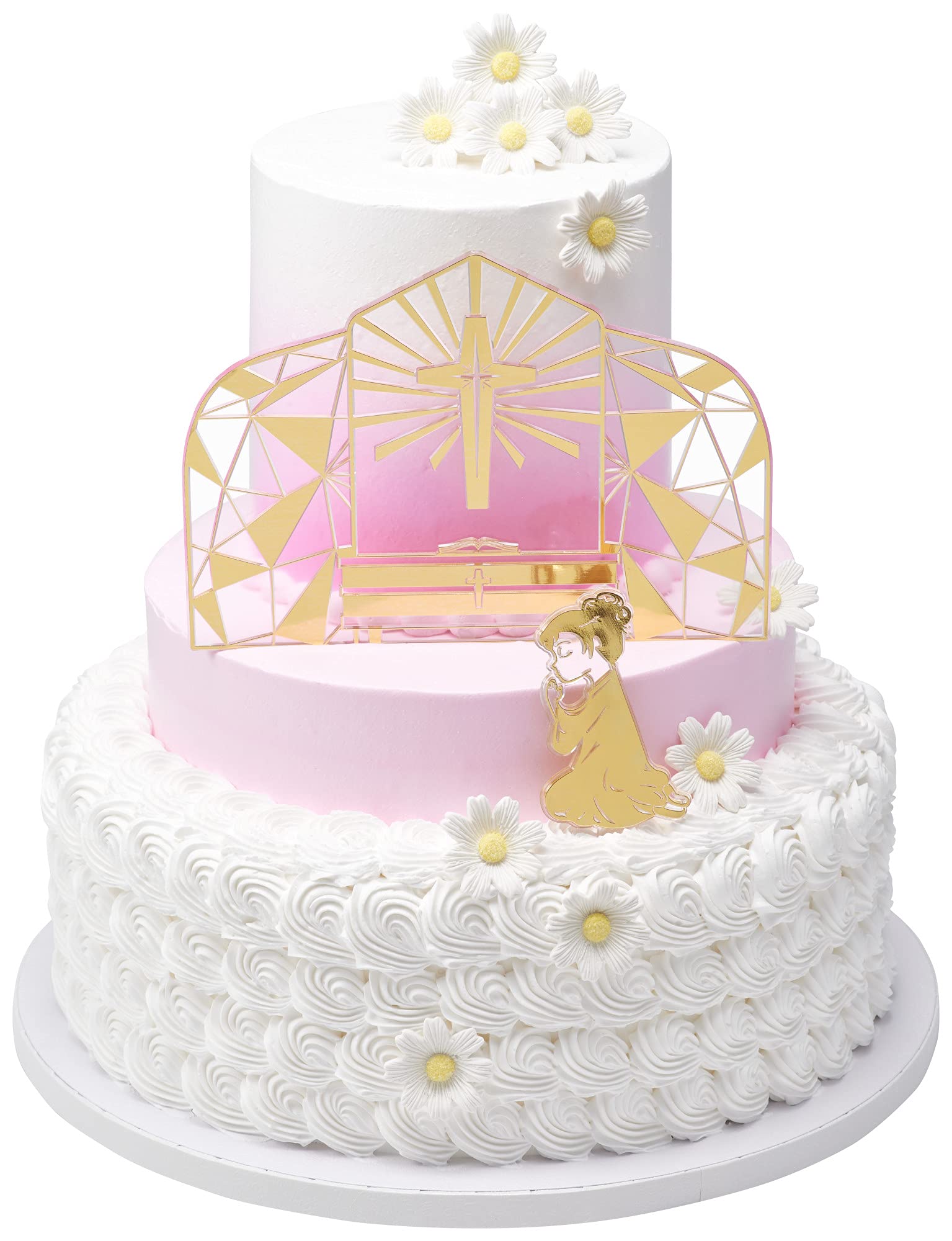 Communion Girl Cake Kit - Elegant Cake Topper for First Holy Communion | DecoPac Decorations for Religious Celebrations & Special Occasions