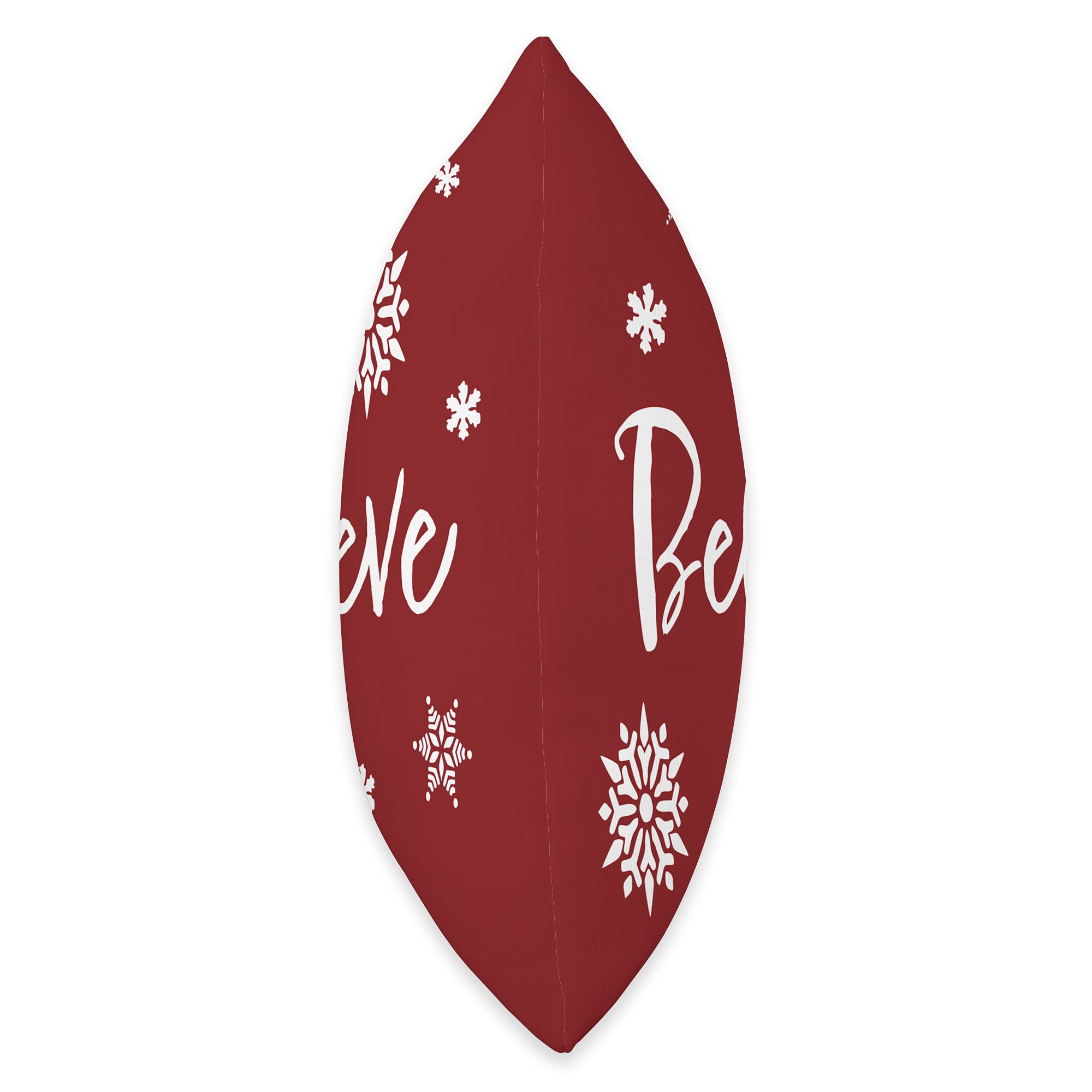 Believe Christmas Cute Throw Pillow - Soft Holiday Decor for Bedroom, Living Room & Fall Home Decorations - Perfect for Cozy Winter Nights and Festive Seasonal Styling