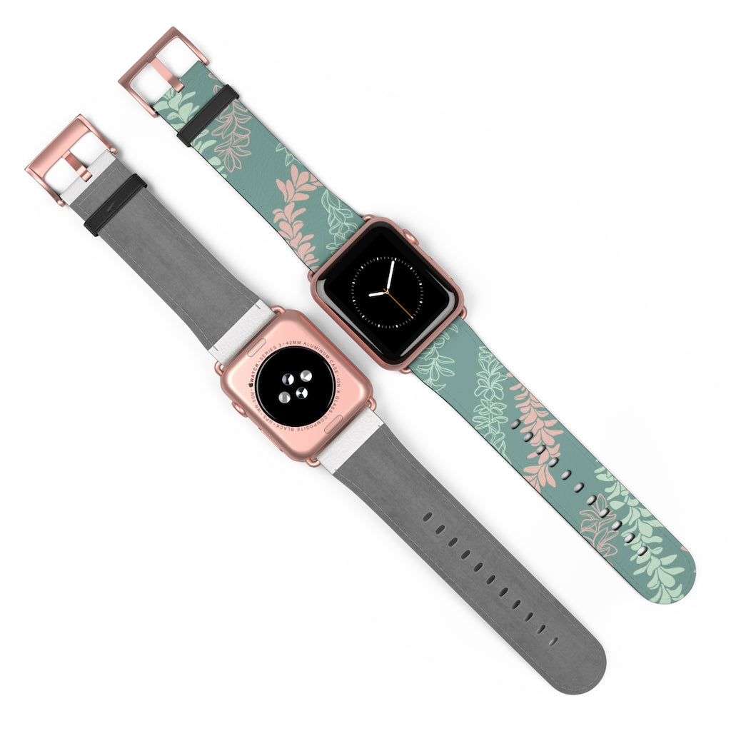 Groovy Pua Melia Watch Band - Premium Replacement Strap for Apple Watch, Fitbit & Samsung Galaxy - Soft Silicone, Adjustable, Comfortable for Workout, Running & Daily Wear