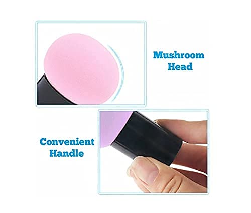 Premium Pink Mushroom Head Beauty Blender for Women & Girls - Soft Makeup Sponge for Flawless Foundation & Concealer Application - Pack of 1 - Perfect for Everyday Makeup & Travel