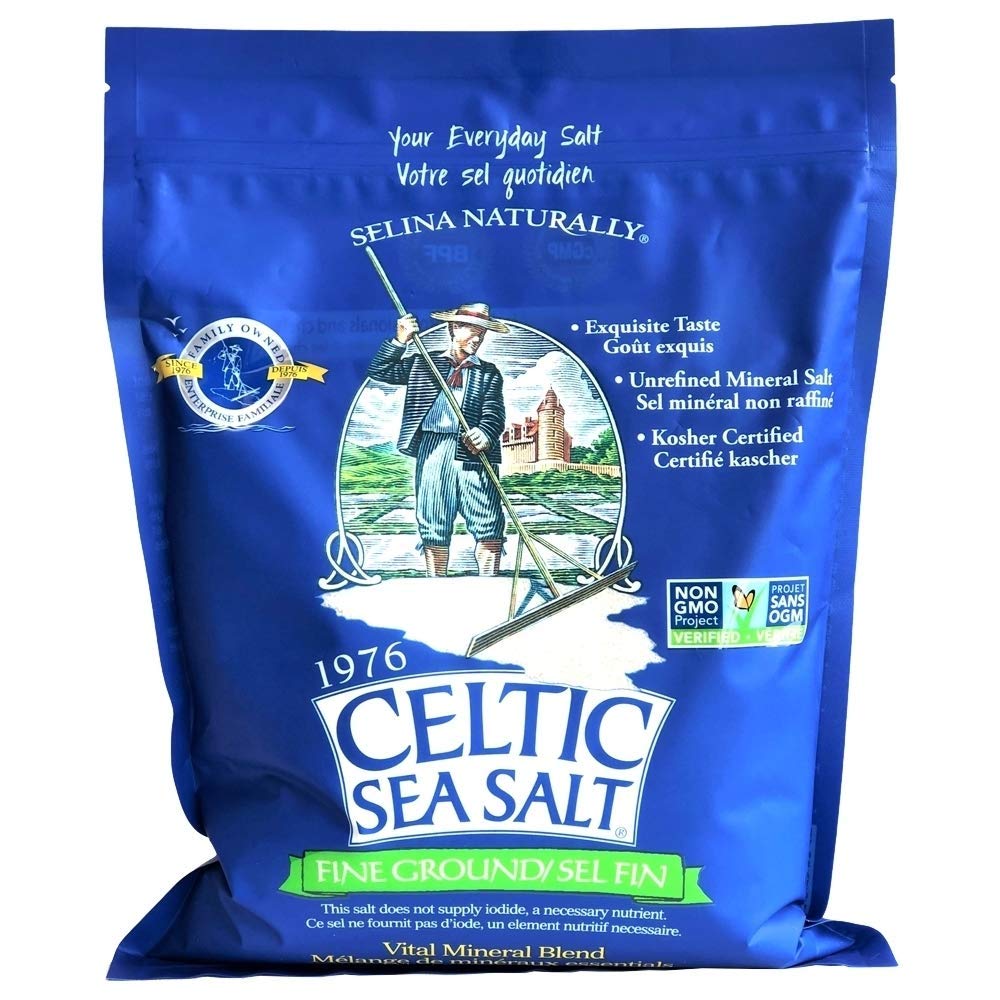 Organic Fine Ground Celtic Sea Salt - 5 lb Bulk Bag | Nutrient-Rich, Gluten-Free, Kosher & Paleo-Friendly | Perfect for Cooking, Baking, Pickling & Gourmet Finishing | Ideal for Home Chefs & Healthy Pantries