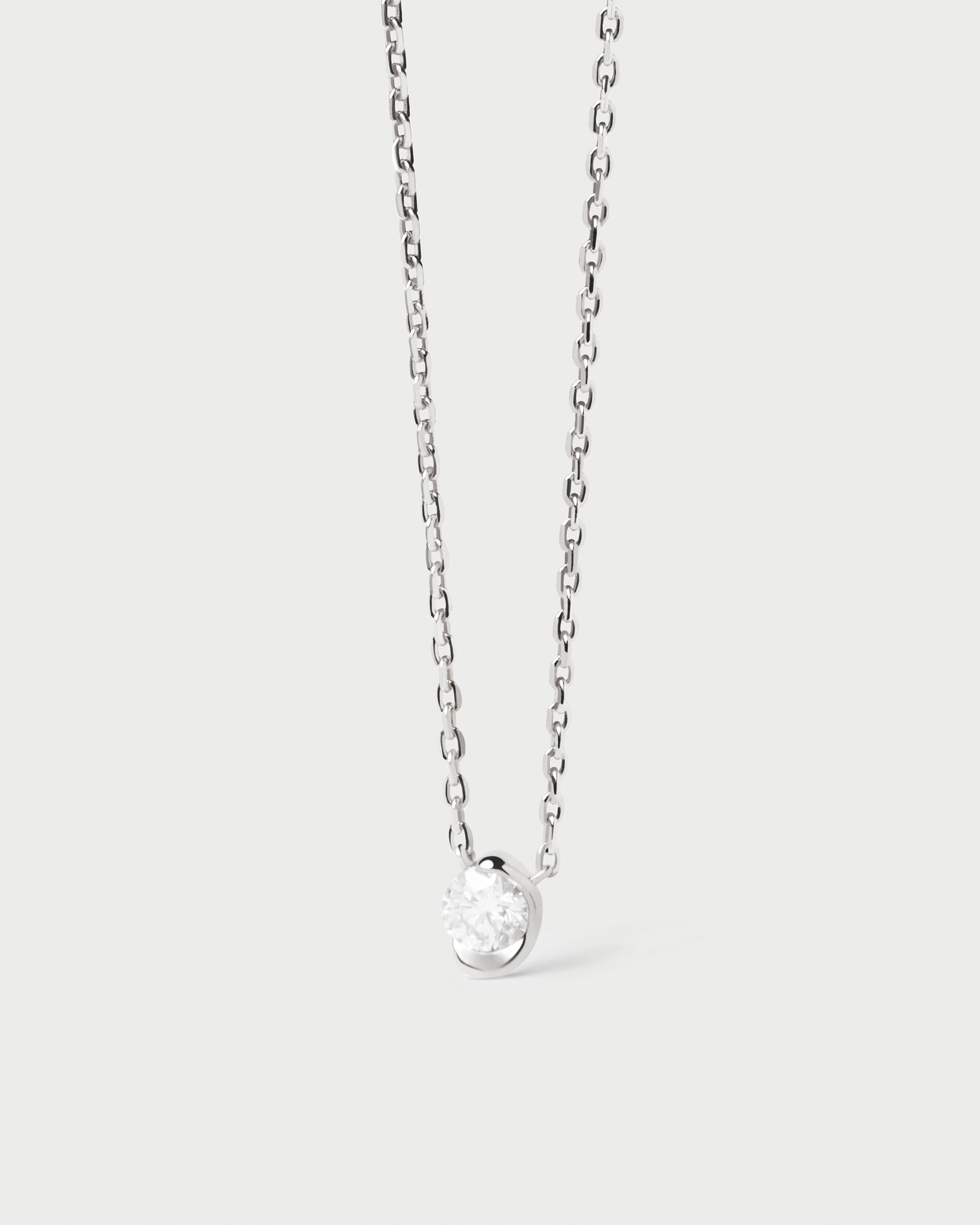 Exquisite Diamond & White Gold Delia Necklace for Women - Elegant Pendant Jewelry for Weddings, Anniversaries & Special Occasions