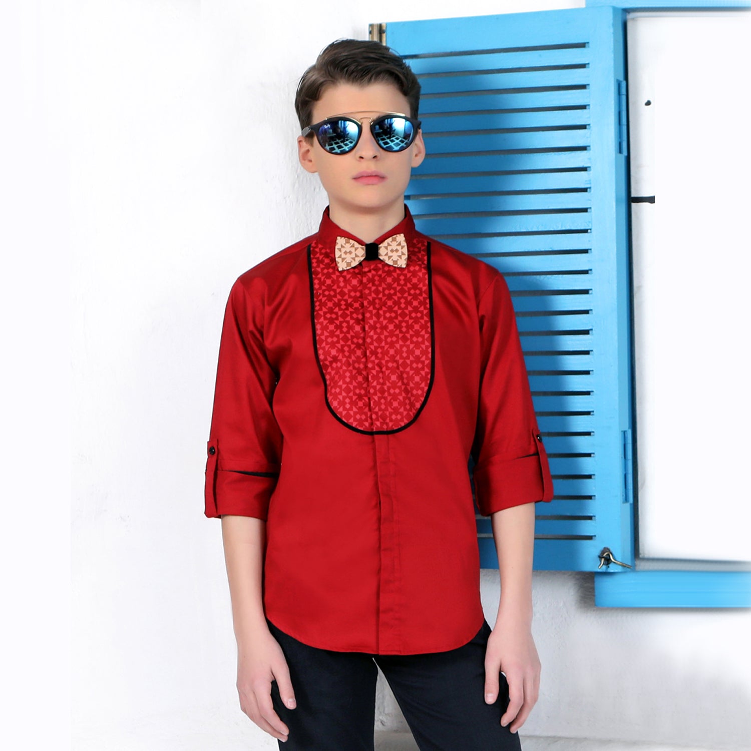 Stylish Mashup Splicing Collar Long Sleeve Party Shirt for Men & Women - Perfect for Nightclubs, Concerts, and Festive Events