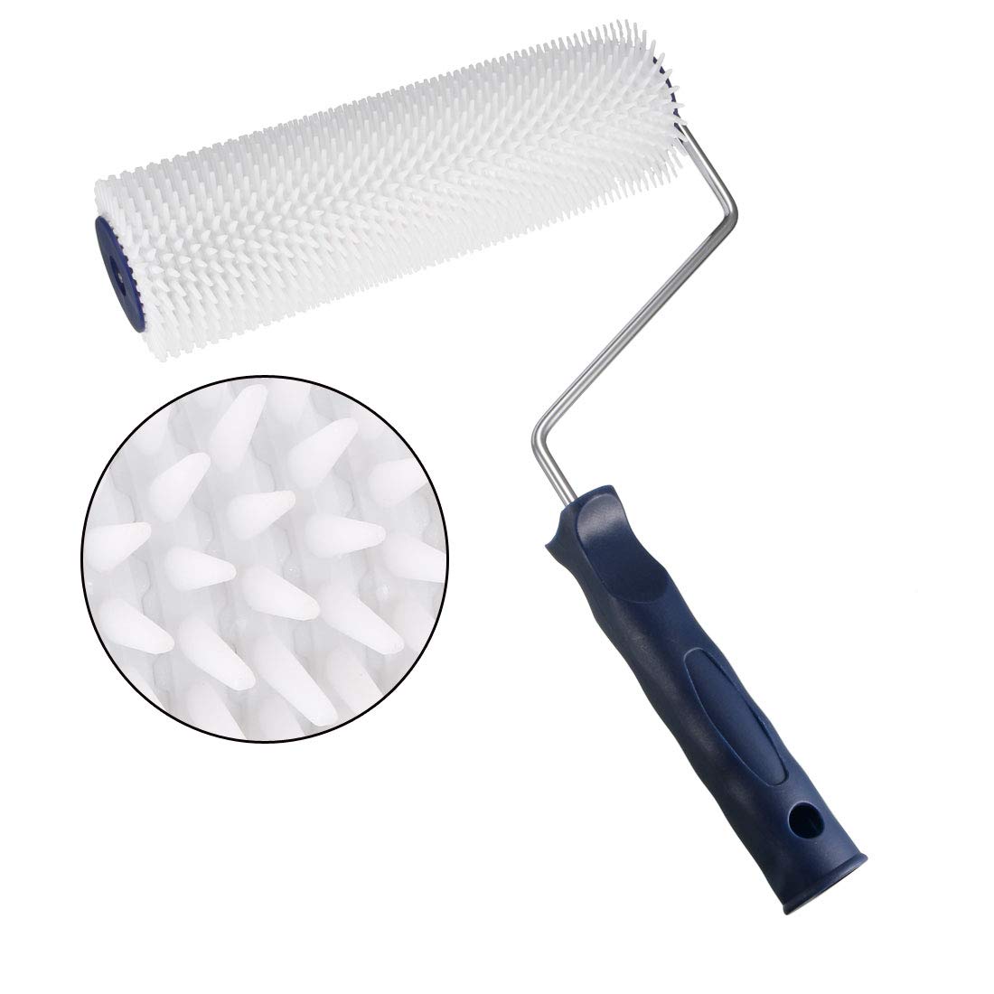 uxcell 22cm Latex Floor Self-Leveling Screed Spiked Roller with 13mm Teeth Height - Perfect for Smoothing Concrete, Leveling Floor Underlayment & DIY Home Renovation Projects