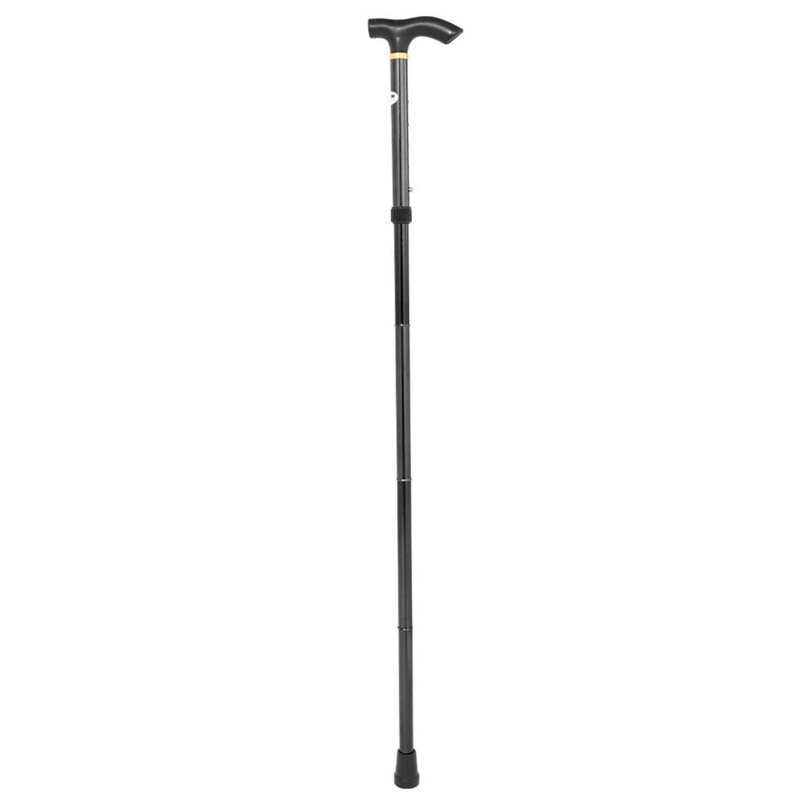 Anti-Skid Adjustable Walking Cane - Lightweight Telescopic Trekking Pole with Rust-Proof Design for Men & Women | Perfect for Camping, Hiking, Walking & Outdoor Activities (Black)