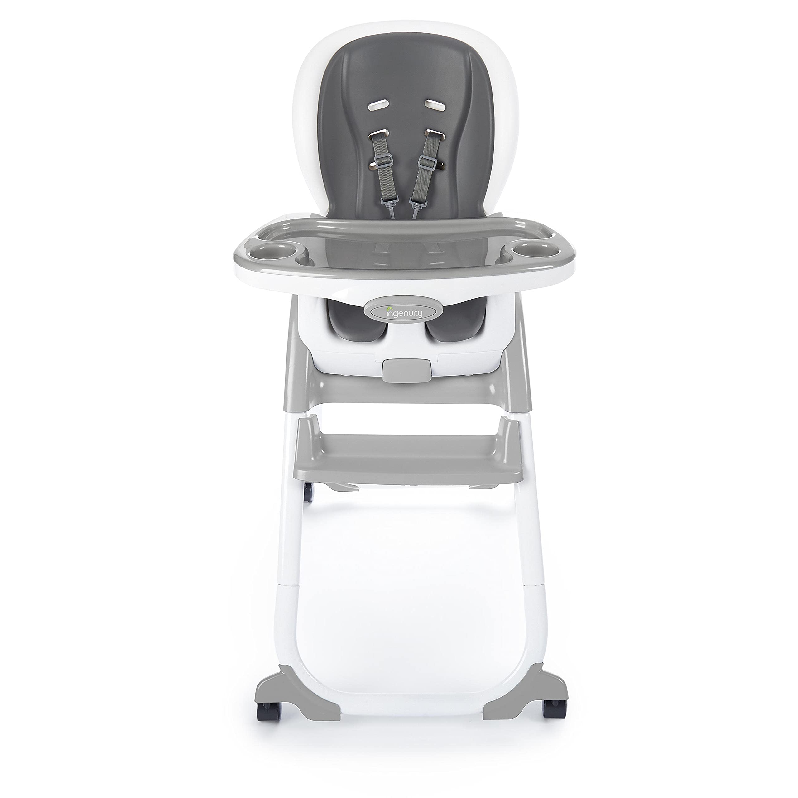 Ingenuity SmartClean Trio Elite 3-in-1 Convertible Baby High Chair, Toddler Chair & Booster Seat for Ages 6 Months+ | Easy-Clean Design | Perfect for Dining, Snacking & Playtime | Slate Gray (Unisex)